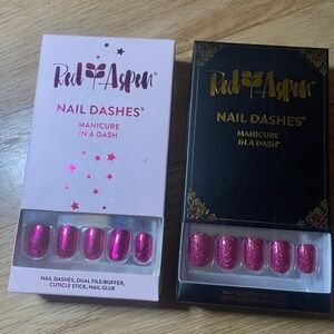 Red Aspen Pink Glitter Press-On Nails